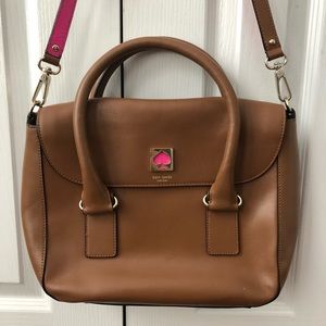 Kate Spade saddlebag with pink accents